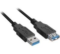 Sharkoon - Cavo di perdita USB - USB Tipo A (W) a USB Tipo A (M) - USB 3.0 - 1 M - Black NEW