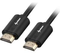Sharkoon - Cavo HDMI con Ethernet - HDMI maschio a HDMI maschio - 2 m - schermato - nero - Supporto 4K