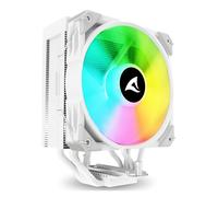 Sharkoon dissipatore ad aria 1x 120mm argb pwm fan, 5x copper pipes, direct touch, tdp 230w, effetto