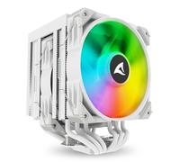 Sharkoon dissipatore ad aria 1x 120mm argb pwm fan, 1x 120mm pwm fan, 6x copper pipes, direct touch,