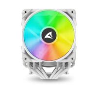Sharkoon dissipatore ad aria 1x 120mm argb pwm fan, 1x 120mm pwm fan, 6x copper pipes, direct touch,