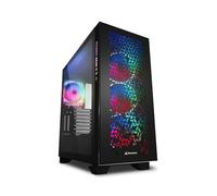 Sharkoon Elite Shark CA300H - Case per PC, Gaming, ATX, nero