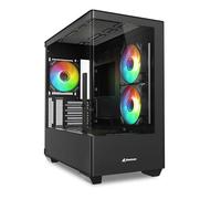 Sharkoon Case M-Atx Curve Glass Panel,2x U3, 1x Type-C,trrs Elite Shark CM100 BLACK