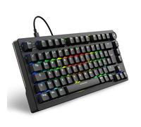 Sharkoon Skiller SGK25 RGB, tastiera da gioco, layout 75%, hot swap, Huano Red lubrificato, nero