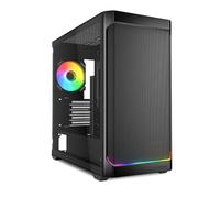Sharkoon MK4W RGB Strip Black, custodia per PC mATX