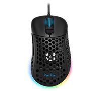 SHARKOON MOUSE GAMING LIGHT2-200, BLACK, 16000 DPI MAX, RGB, 6 TASTI CONFIGURABILI, USB, 1.8MT - Nouvo