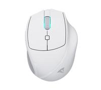 Sharkoon OfficePal M25W Bianco - Mouse wireless ergonomico per l'ufficio e la casa, sensore preciso, clic silenzioso, batteria a lunga durata