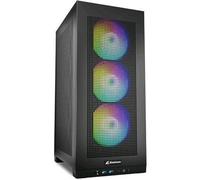 SHARKOON REBEL C20 ITX RGB PC CASE 2x U3, 1x USB-C, 3x 120 ARGB PWM ARGB CONTROL