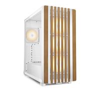 Sharkoon REBEL C70G RGB Full Tower Bianco, Legno (Sharkoon Rebel C70G RGB ATX White Case)