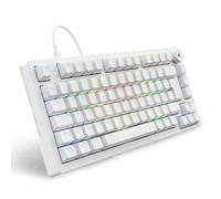 Sharkoon Skiller SGK25 RGB Gaming Keyboard, 75% Layout, Hot Swap, Huano RED Lubrificati Switch, Bianco