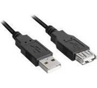 Sharkoon USB 2.0 USB forlÃ¦ngerkabel 3m Sort
