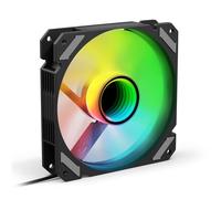 SHARKOON VENTOLA SHARK MIRROR PWM RGB REVERSE 120x120x25MM BLACK