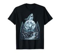 Sharks Howling at The Moon Funny Meme Lover 90's Men Women Maglietta