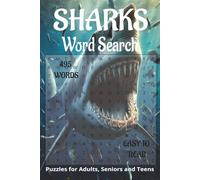 SHARKS themed word search book.: Book is 6 X 9 inches,110 pages with 55 Puzzles and 495 words with mostly easy to read print. Each puzzle contains ... vertically, diagonally, forward, or backward.