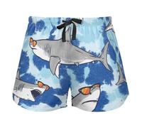 Sharks Tie Dye Blue Womens Pajama Bottoms, Pantaloncini da allenamento con Pockets for Gym Sports,L