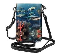 Sharks under the sea - Borsa a tracolla da donna con stampa, perfetta per viaggi e shopping