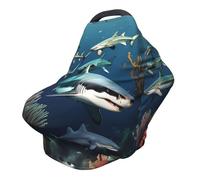 Sharks under The Sea - Coprisedia versatile per passeggino, appositamente progettato per il tuo bambino