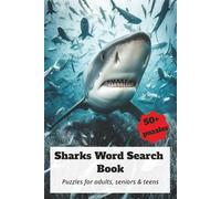 Sharks Word Search Puzzle Book: Word searches with Easy to read print about sharks, predators, deep sea lovers, maneater and more | 6x9 inches, 110 ... for vacations, Holidays and Spare times