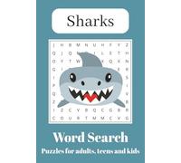 Sharks Word Search: Word Searches with Easy to Read Print about Sharks, Sea Life, Oceans and More | 6x9 inches, 110 pages | 50+ Puzzles ... Gift for Vacations, Holidays and Free Times
