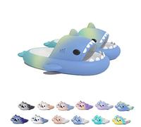 Sharky Chanclas, Cloud Shark Slides, Ciabatte Squalo Estive Donna Uomo Pantofole da Bagno Comode Pantofole da spiaggia antiscivolo (44-45 EU, Blue&yellow&green)