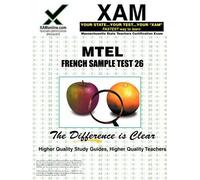Sharon A Wynne MTEL French Sample Test 26 Teacher Certification Test (Tascabile)