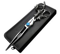 sharonds 6 pollici/7 pollici forbici per capelli blu gem forbici per capelli high-end salon 440C acciaio barbabietole forbici (7 pollici piatto)