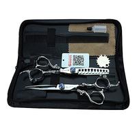 SHARONDS Forbici per capelli professionali da 6 pollici Forbici da parrucchiere personalizzate in zaffiro Forbici da parrucchiere in acciaio inossidabile con tasso di diradamento del 40-45%