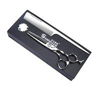 Sharonds forbici professionali da parrucchiere, forbici di taglio dei capelli forbici per parrucchiere + forbici box pettine regolatore