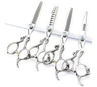 SHARONDS Forbici professionali per capelli da 6/7 pollici con zaffiro personalizzato forbici da parrucchiere Salon in acciaio inox Set 40-45% tasso di diluizione (6 pollici 4 pezzi)