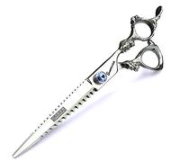 SHARONDS Pet Scissors, Pet Design Scissors Giappone 440 C + Acciaio Forbici, 7", Argento