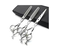 SHARONDS professionale Friseurschere 5.5/6 pollici Haarschneideschere 440C Salonschere Friseur Effilierschere Set 30-35% Ausdünnungsrate (6 pollici - 3pc-B)