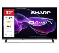 Sharp 32HF3365E TV 32” QLED HD Ready 60Hz, Google TV, Nero | Smart TV Sharp 32” QLED HD Ready con Google TV, Quantum Dot, HDR10, Google Cast, Bluetooth, 3 HDMI e 2 USB.