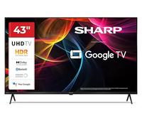 Sharp 43HL4365E - GOOGLE TV, 43" UHD, FRAMELESS, 60Hz, HDR10, Dolby Vision HDR, Google Assistant con microfono, Chromecast, Bluetooth, DOLBY Atmos 2x10W, HDMI 2.1 x4, USBx2, Colore nero