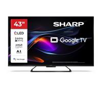 Sharp 43HR7365E TV 43” QLED 4K UHD 144Hz, Google TV, Nero | TV Sharp 43” QLED 4K UHD 144Hz con Google TV, Dolby Vision IQ, Dolby Atmos, FreeSync, VRR, ALLM e processore AI.