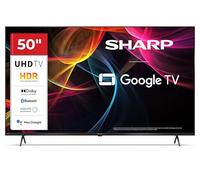 SHARP 50HL4265E - TV LED 4K Ultra HD da 50 pollici, Smart TV con Google TV, Dolby Vision & Dolby Atmos, design senza cornice, 4 HDMI 2.1 con eARC, dual band, Bluetooth, Triple Tuner