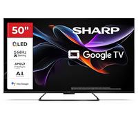 Sharp 50HR7365E TV 50” QLED 4K UHD 144Hz, Google TV, Nero | TV Sharp 50” QLED 4K UHD 144Hz con Google TV, Dolby Vision IQ, Dolby Atmos, FreeSync, VRR, ALLM e processore AI.