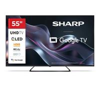 SHARP 55HP6265E - 55 GOOGLE TV QLED 4K - FRAMELESS - HDR - AUDIO HARMAN KARDON - IT - PIEDE CENTRALE