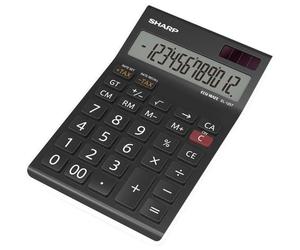 Sharp 82-EL125TWH EL-125T Calcolatrice da tavolo Nero Display (cifre): 12 a ene