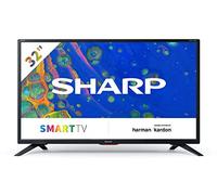 Sharp Aquos 32BC6E - 32" Smart TV HD Ready LED TV, Wi-Fi, DVB-T2/S2, 1366 x 768 Pixels, Nero, suono Harman Kardon, 3xHDMI 2xUSB, 2021 [Classe di efficienza energetica A+]