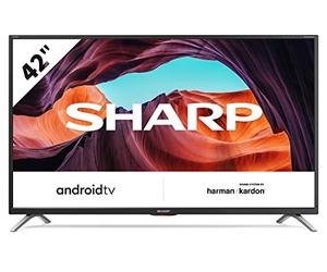 Sharp Aquos 42CI6EA - 42" Smart TV, FULL HD Android 9.0, Wi-Fi, DVB-T2/S2, 1920 x 1080 Pixels, Nero, suono Harman Kardon, 3xHDMI 3xUSB, Chromecast integrato, Bluetooth