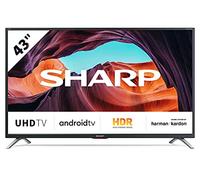 Sharp Aquos 43BL6E - 43" Smart TV 4K Ultra HD Android 9.0, Wi-Fi, DVB-T2/S2, 3840 x 2160 Pixels, Nero, suono Harman Kardon, 4xHDMI 3xUSB, 2020 [Classe di efficienza energetica A]