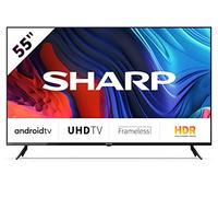Sharp Aquos 55FL1EA, 50" LED Smart TV 4K UHD Android 11, DVB-T2/S2, 3840 x 2160 Pixels, Wi-Fi, Nero, 3xHDMI 2.1, 2xUSB, Chromecast integrato, Dolby Digital Plus, DolbyAC-4, DTS HD