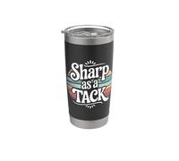 Sharp As A Tack Clever Witty Smart Puns - Bicchiere termico in acciaio inox doppia parete
