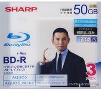 Sharp BD-R DL 50GB 4X Speed Printable 3 Pack Blu-Ray Disc (japan import)