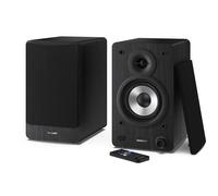 Sharp Cp-Ss30(Bk) Altoparlanti Attivi Da Desktop 60W Rms Chassis Legno Bluetooth 5.0 Usb Black