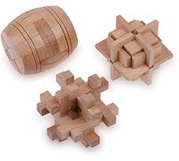 Sharp Brain Zone Puzzle rompicapo in legno per adulti e bambini - Puzzle 3D Giochi cerebrali, QI, test mentale e logico - Giocattoli educativi in legno impegnativi