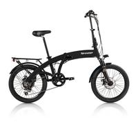 SHARP BRNO (BK-BM04E-B) FOLDABLE E-BIKE (NERA) - BICICLETTA ELETTRICA - RUOTE 20""X2.25"" - MOTORE 250W 36V - BATTERIA 36V 10AH CERTIFICATA - TELAIO IN ALLUMINIO - AUTONOMIA FINO AD 45KM