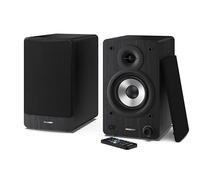 Sharp Cp-Ss30(Bk) Altoparlanti Attivi Da Desktop 60W Rms Chassis Legno Bluetooth 5.0 Usb Black