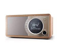 Sharp DR-450(BR) - Radio digitale portatile con DAB/DAB+/FM, Bluetooth 4.2, funzione sveglia/sonno e snooze, effetto legno, colore: Marrone