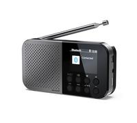 SHARP DR-P520(GY) Osaka - Radio digitale portatile tascabile con Bluetooth 5.3, lettore audio mono DAB+/FM, compatto e leggero, alimentato tramite USB-C/a batteria, doppia sveglia, colore: grigio